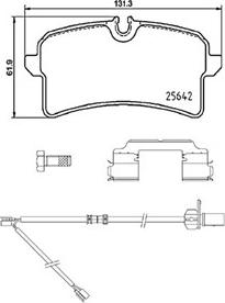 GMC 2564201 - Тормозные колодки, дисковые, комплект avtokuzovplus.com.ua