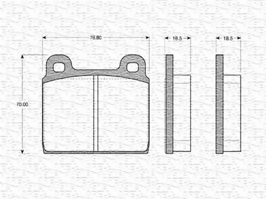 Magneti Marelli 363702160013 - Тормозные колодки, дисковые, комплект autodnr.net