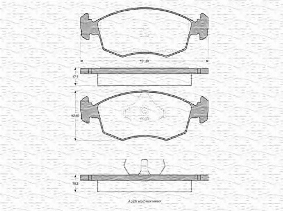 Magneti Marelli 363702160026 - Тормозные колодки, дисковые, комплект autodnr.net