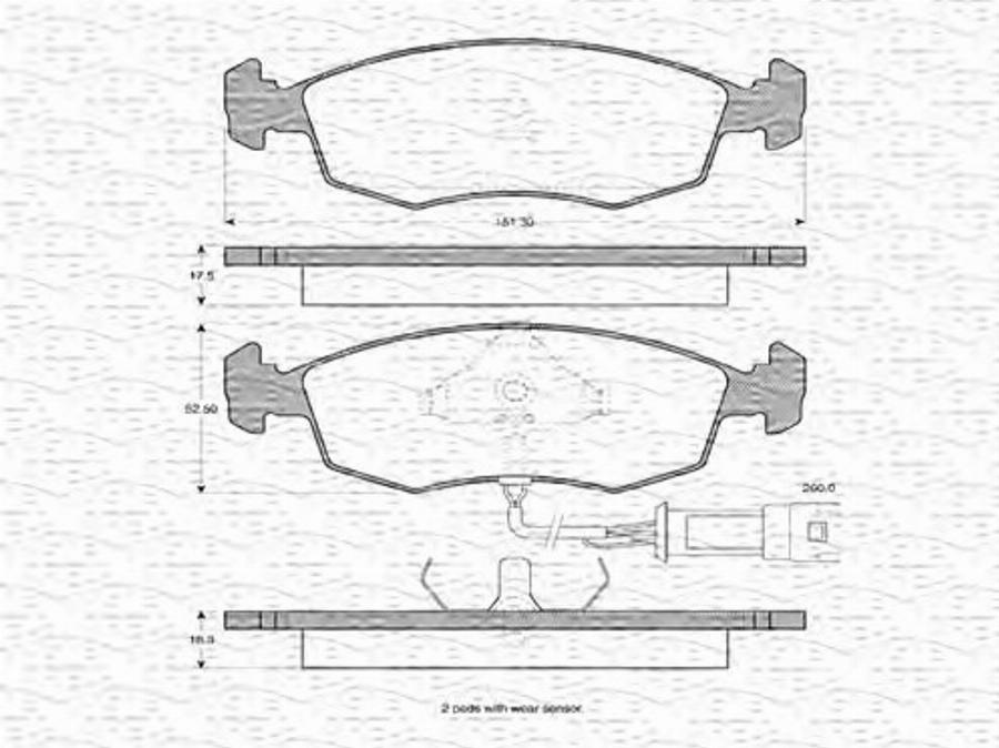 Magneti Marelli 363702160027 - Тормозные колодки, дисковые, комплект autodnr.net