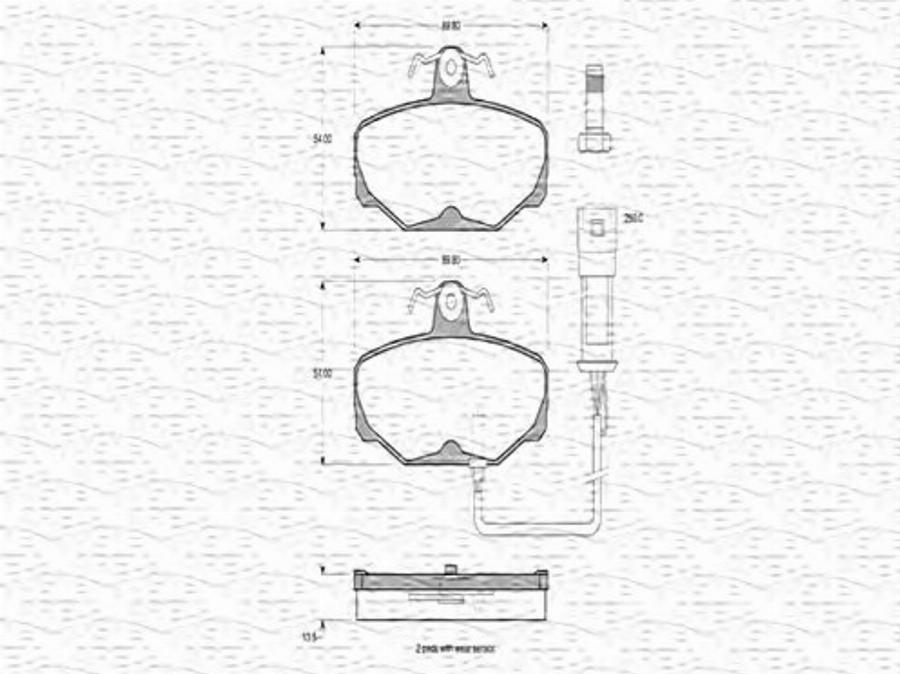 Magneti Marelli 363702160029 - Гальмівні колодки, дискові гальма autocars.com.ua