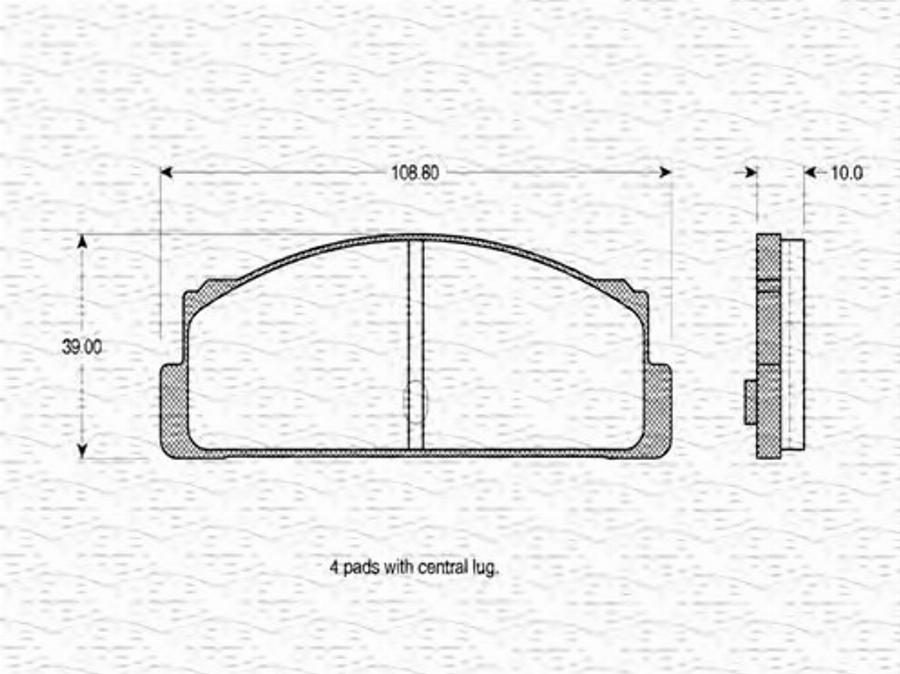 Magneti Marelli 363702160031 - Гальмівні колодки, дискові гальма autocars.com.ua