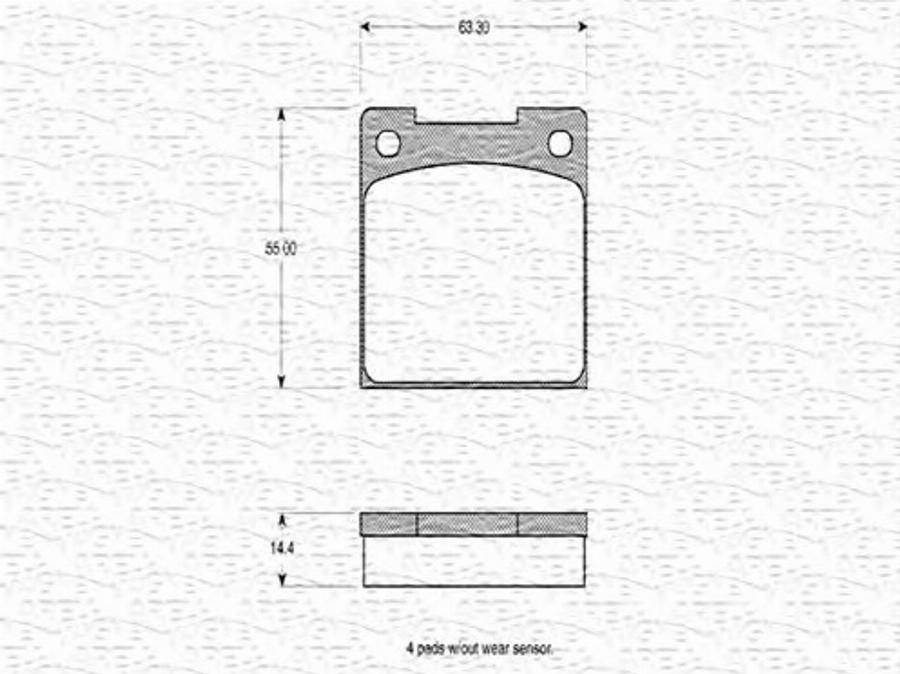 Magneti Marelli 363702160094 - Тормозные колодки, дисковые, комплект autodnr.net