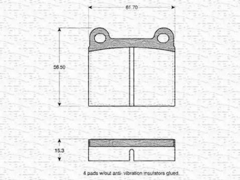 Magneti Marelli 363702160097 - Тормозные колодки, дисковые, комплект avtokuzovplus.com.ua