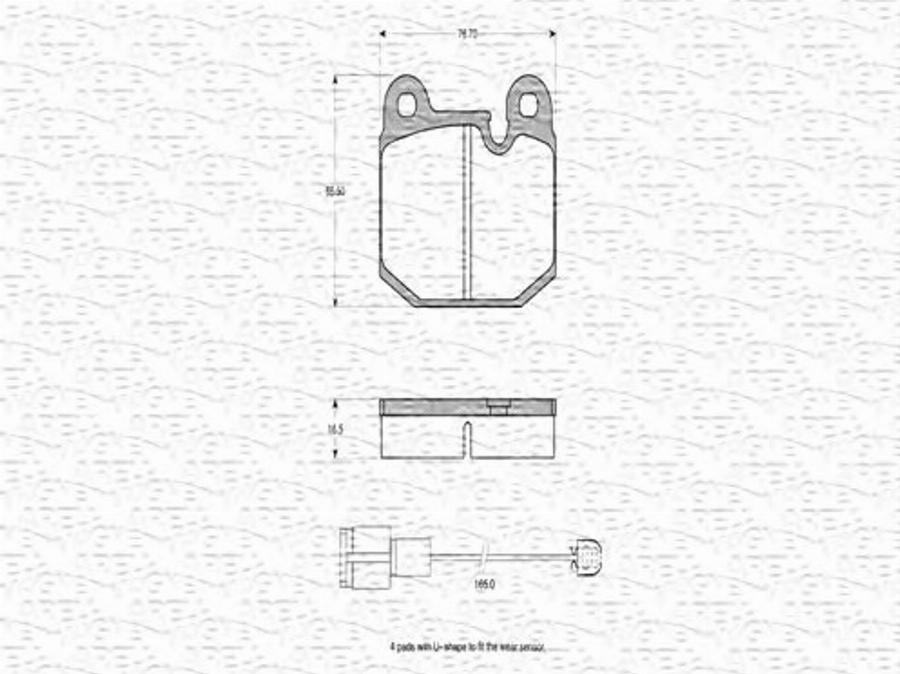 Magneti Marelli 363702160103 - Гальмівні колодки, дискові гальма autocars.com.ua