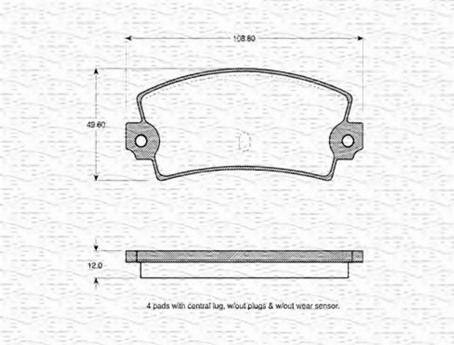 Magneti Marelli 363702160143 - Тормозные колодки, дисковые, комплект autodnr.net