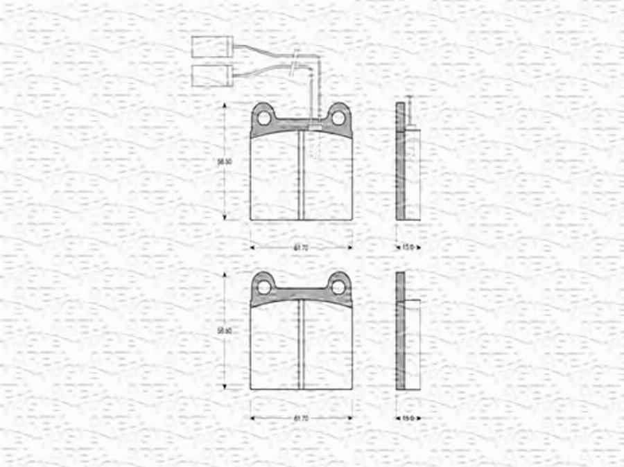 Magneti Marelli 363702160156 - Гальмівні колодки, дискові гальма autocars.com.ua