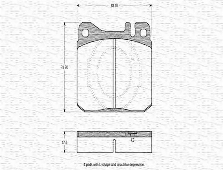 Magneti Marelli 363702160160 - Тормозные колодки, дисковые, комплект avtokuzovplus.com.ua