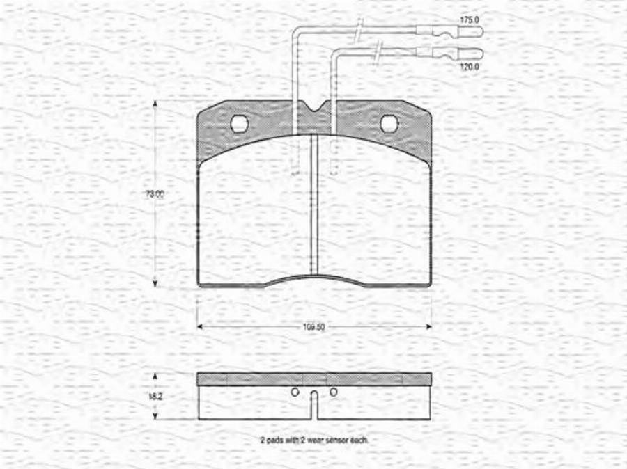 Magneti Marelli 363702160162 - Тормозные колодки, дисковые, комплект autodnr.net