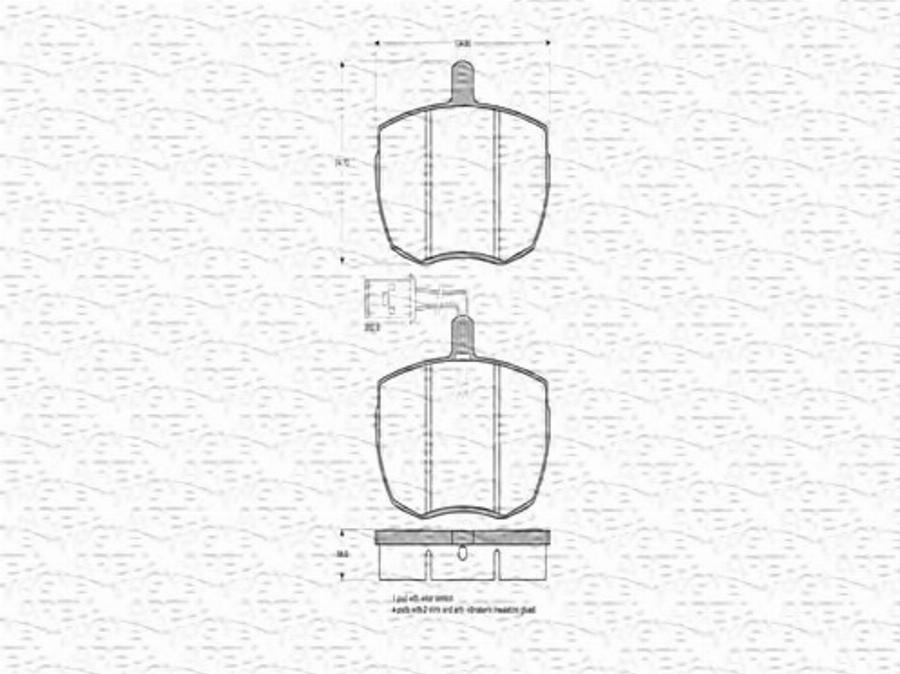 Magneti Marelli 363702160168 - Гальмівні колодки, дискові гальма autocars.com.ua