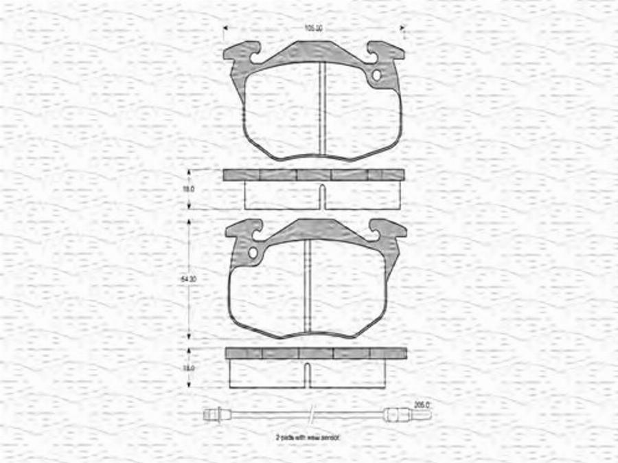 Magneti Marelli 363702160214 - Тормозные колодки, дисковые, комплект autodnr.net