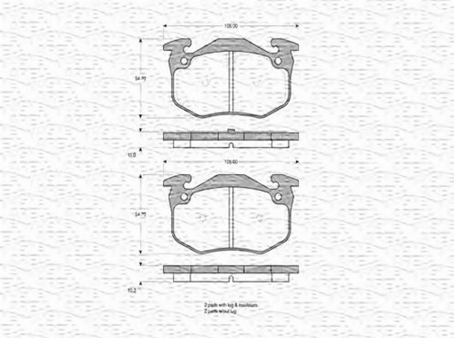 Magneti Marelli 363702160216 - Тормозные колодки, дисковые, комплект autodnr.net