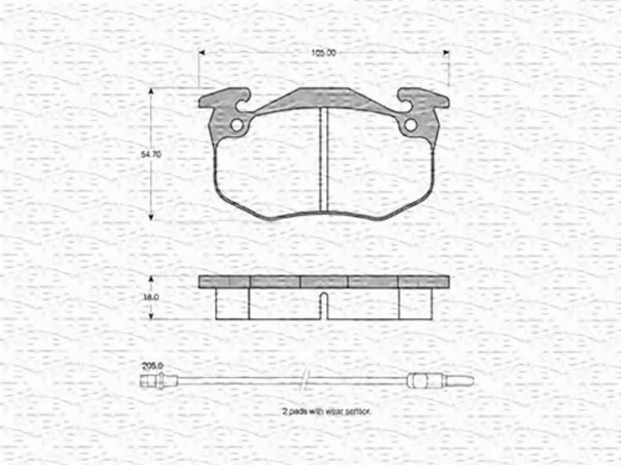 Magneti Marelli 363702160218 - Тормозные колодки, дисковые, комплект avtokuzovplus.com.ua