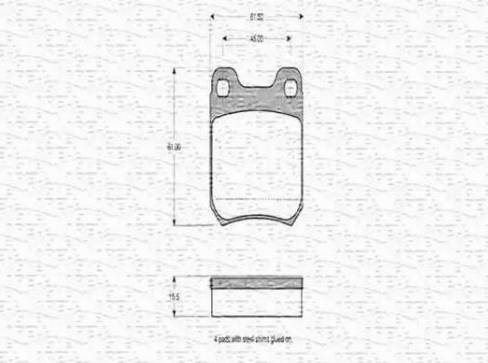 Magneti Marelli 363702160271 - Тормозные колодки, дисковые, комплект autodnr.net