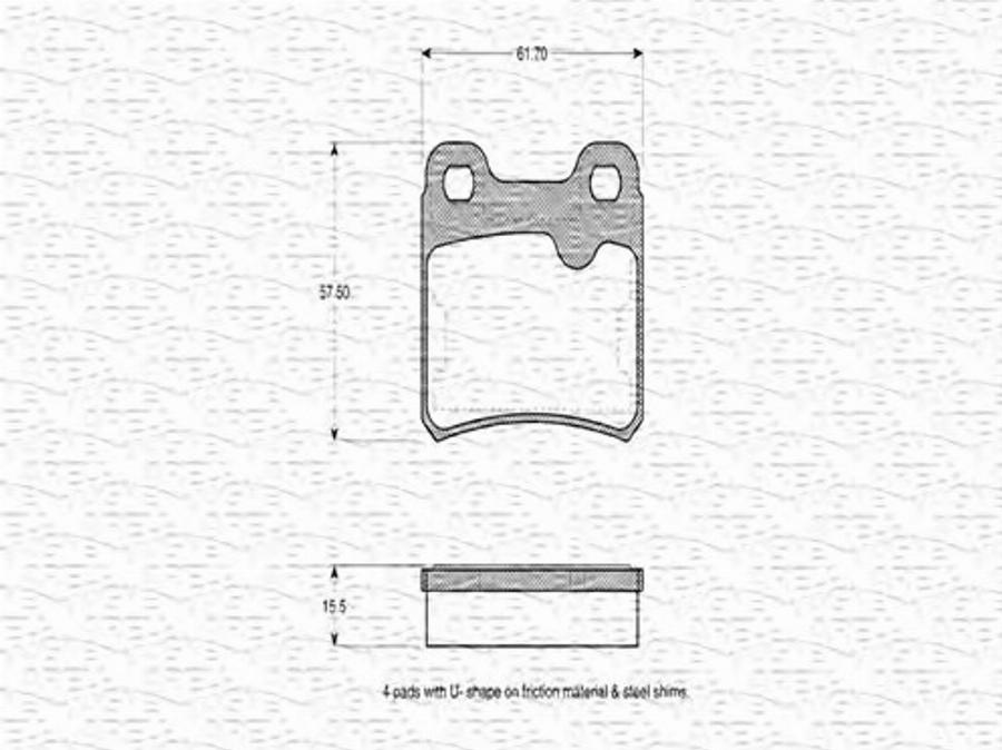 Magneti Marelli 363702160272 - Гальмівні колодки, дискові гальма autocars.com.ua