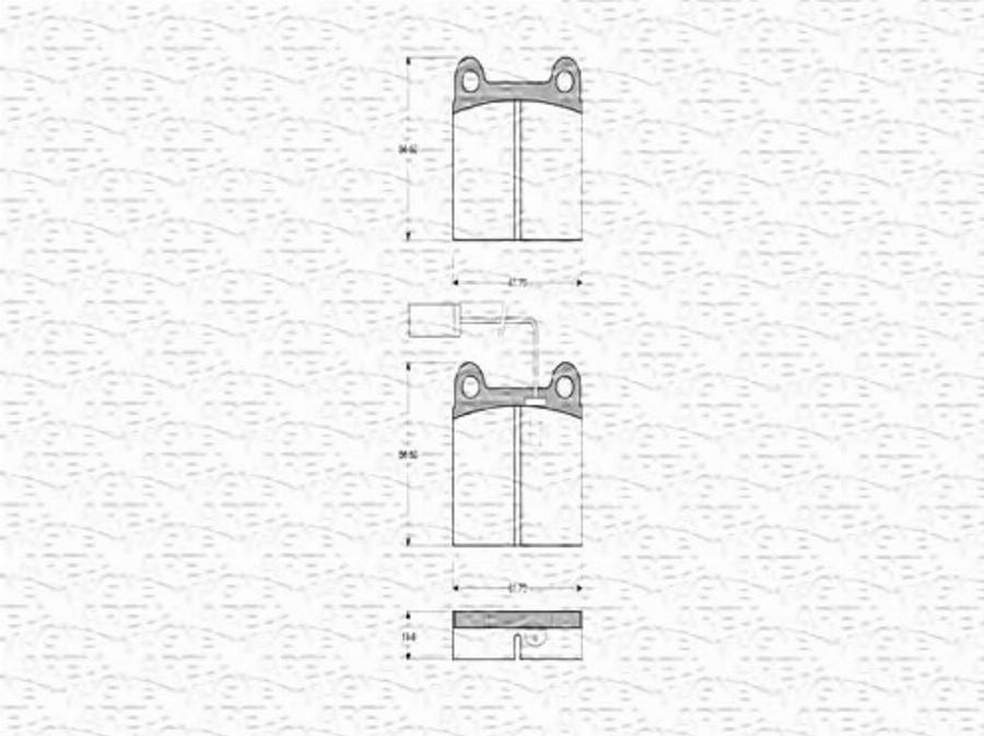 Magneti Marelli 363702160281 - Тормозные колодки, дисковые, комплект avtokuzovplus.com.ua