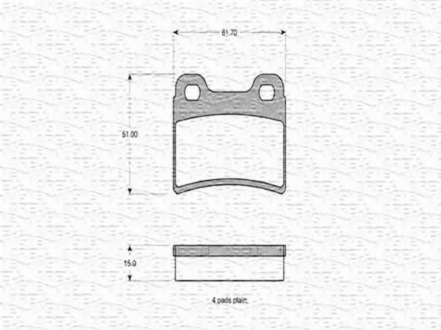 Magneti Marelli 363702160290 - Тормозные колодки, дисковые, комплект avtokuzovplus.com.ua