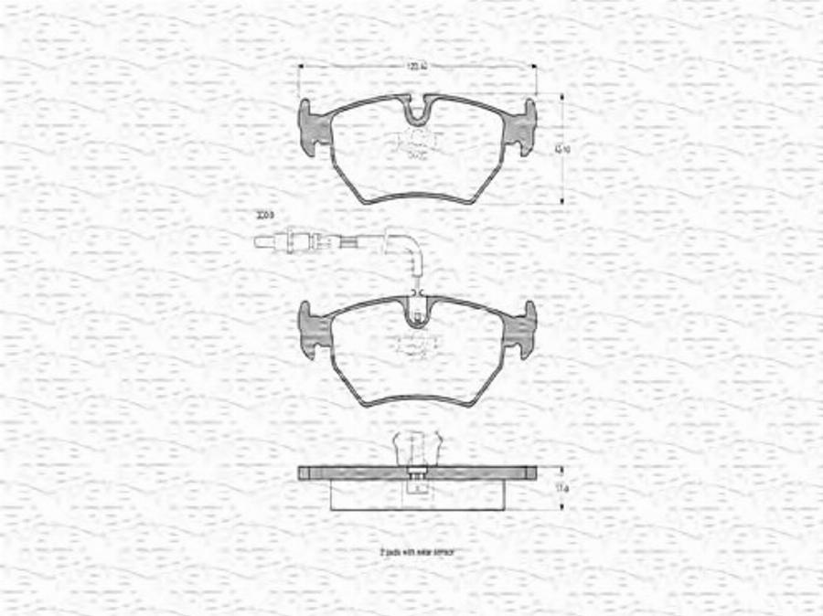 Magneti Marelli 363702160291 - Тормозные колодки, дисковые, комплект autodnr.net