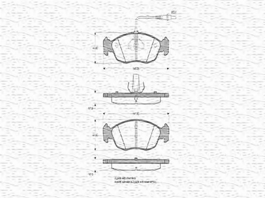 Magneti Marelli 363702160292 - Тормозные колодки, дисковые, комплект avtokuzovplus.com.ua