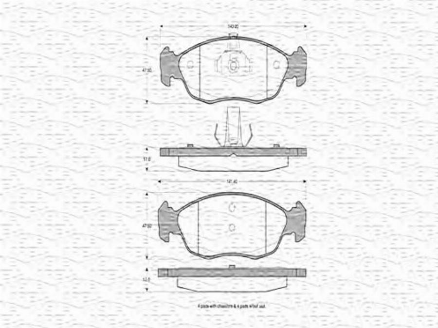 Magneti Marelli 363702160293 - Тормозные колодки, дисковые, комплект autodnr.net