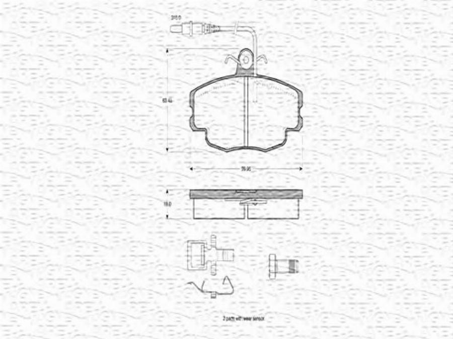 Magneti Marelli 363702160294 - Гальмівні колодки, дискові гальма autocars.com.ua