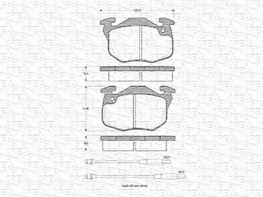 Magneti Marelli 363702160295 - Тормозные колодки, дисковые, комплект autodnr.net