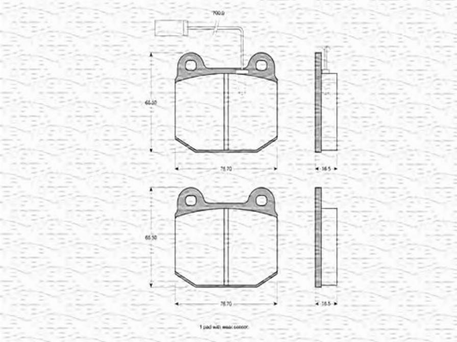 Magneti Marelli 363702160314 - Тормозные колодки, дисковые, комплект avtokuzovplus.com.ua