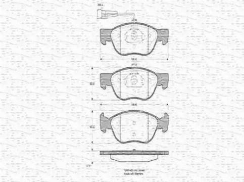 Magneti Marelli 363702160342 - Тормозные колодки, дисковые, комплект autodnr.net