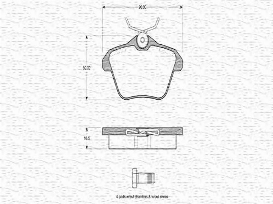 Magneti Marelli 363702160359 - Тормозные колодки, дисковые, комплект autodnr.net