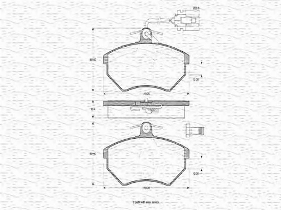 Magneti Marelli 363702160364 - Гальмівні колодки, дискові гальма autocars.com.ua