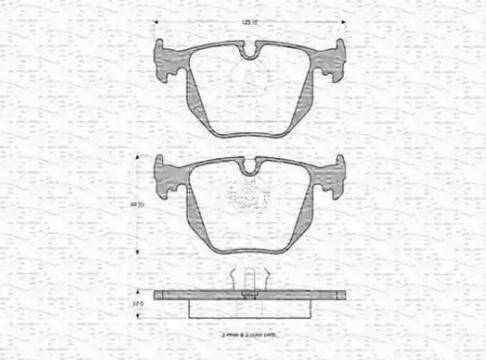 Magneti Marelli 363702160367 - Гальмівні колодки, дискові гальма autocars.com.ua