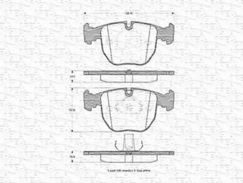 Magneti Marelli 363702160368 - Гальмівні колодки, дискові гальма autocars.com.ua