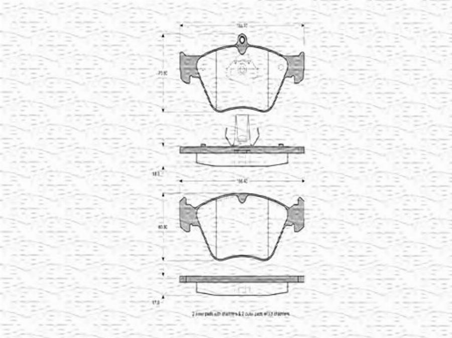 Magneti Marelli 363702160369 - Тормозные колодки, дисковые, комплект autodnr.net