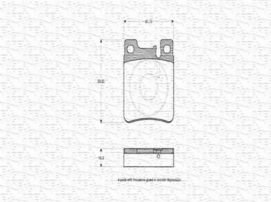 Magneti Marelli 363702160400 - Тормозные колодки, дисковые, комплект autodnr.net