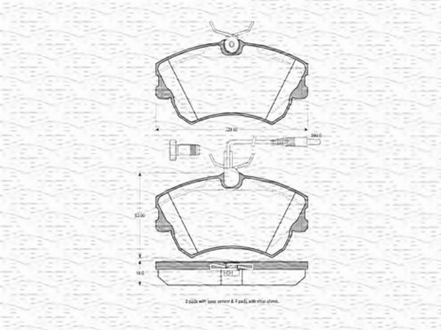 Magneti Marelli 363702160459 - Тормозные колодки, дисковые, комплект autodnr.net