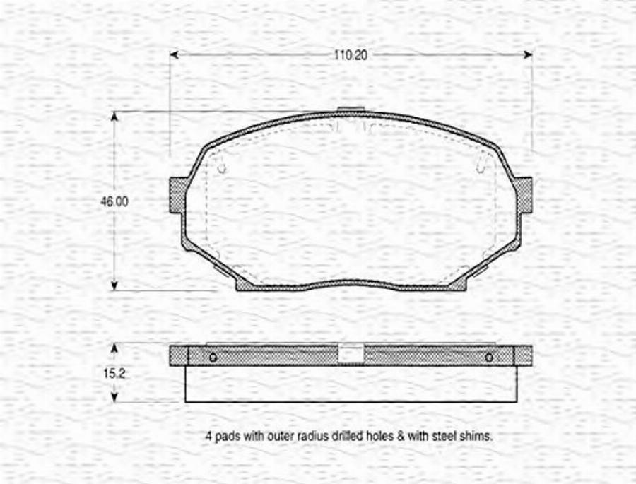 Magneti Marelli 363702160525 - Тормозные колодки, дисковые, комплект avtokuzovplus.com.ua