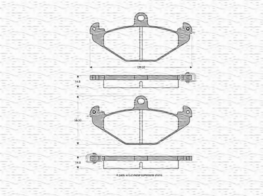 Magneti Marelli 363702160533 - Гальмівні колодки, дискові гальма autocars.com.ua