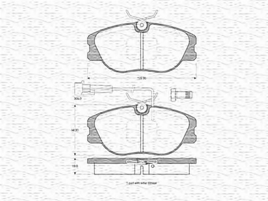 Magneti Marelli 363702160538 - Тормозные колодки, дисковые, комплект avtokuzovplus.com.ua