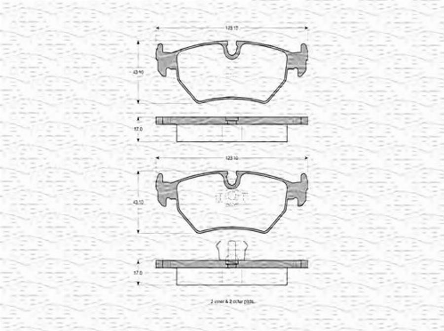 Magneti Marelli 363702160560 - Тормозные колодки, дисковые, комплект avtokuzovplus.com.ua