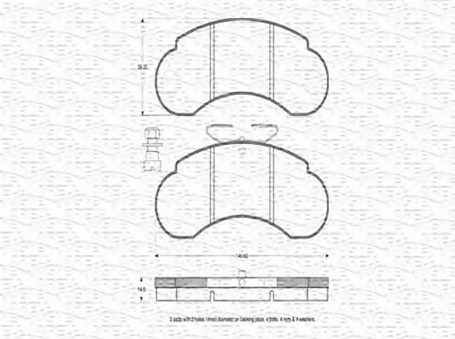 Magneti Marelli 363702160562 - Тормозные колодки, дисковые, комплект avtokuzovplus.com.ua