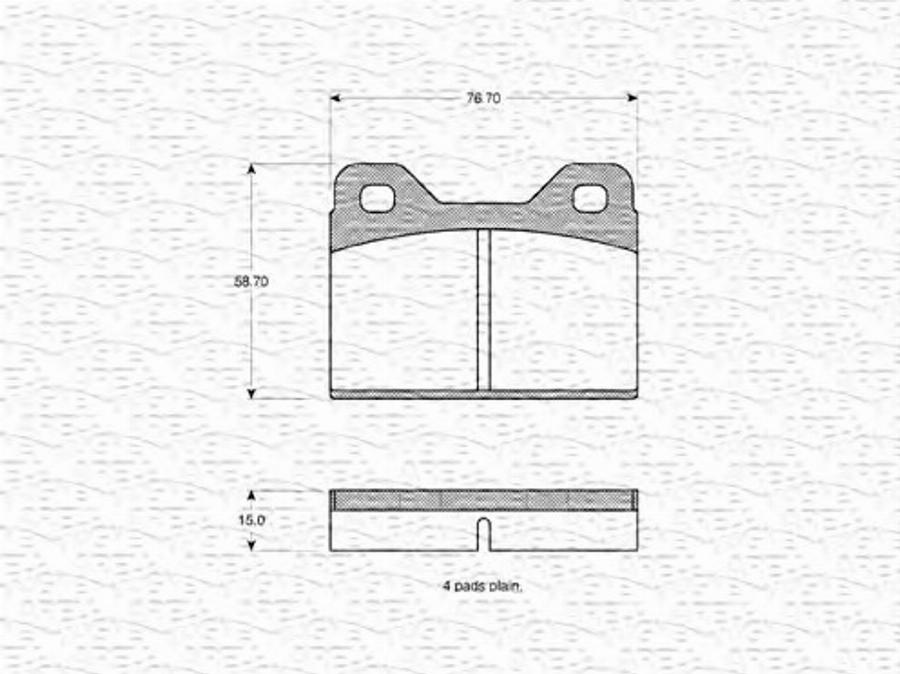 Magneti Marelli 363702160564 - Тормозные колодки, дисковые, комплект autodnr.net