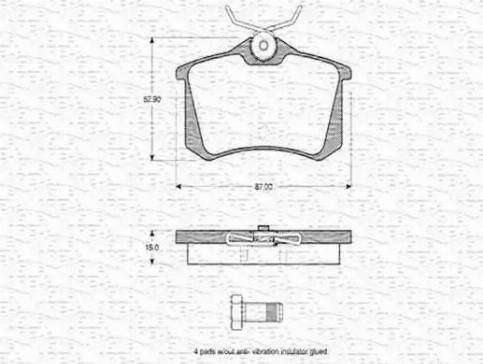 Magneti Marelli 363702160566 - Гальмівні колодки, дискові гальма autocars.com.ua