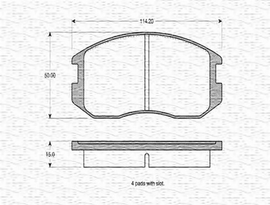 Magneti Marelli 363702160571 - Тормозные колодки, дисковые, комплект avtokuzovplus.com.ua