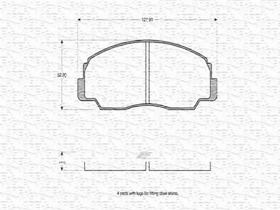 Magneti Marelli 363702160575 - Тормозные колодки, дисковые, комплект autodnr.net