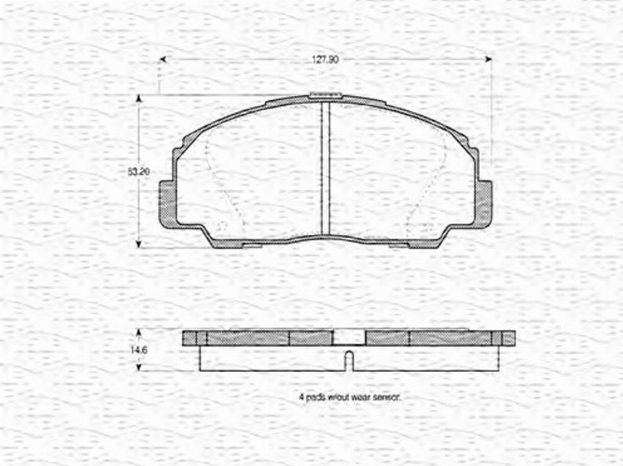 Magneti Marelli 363702160576 - Тормозные колодки, дисковые, комплект autodnr.net