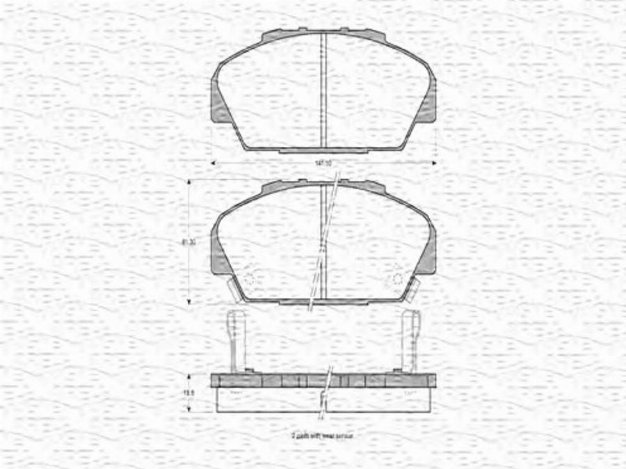 Magneti Marelli 363702160578 - Тормозные колодки, дисковые, комплект avtokuzovplus.com.ua