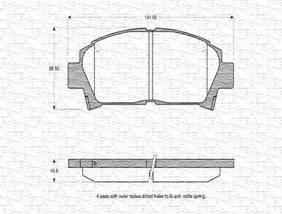 Magneti Marelli 363702160586 - Гальмівні колодки, дискові гальма autocars.com.ua