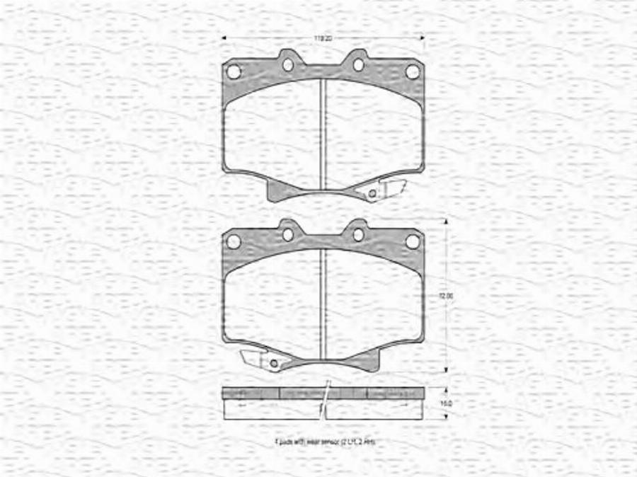 Magneti Marelli 363702160589 - Тормозные колодки, дисковые, комплект autodnr.net