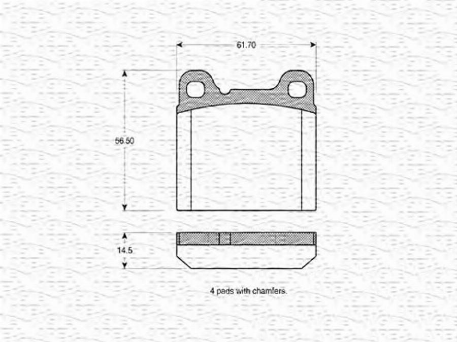 Magneti Marelli 363702160596 - Тормозные колодки, дисковые, комплект autodnr.net