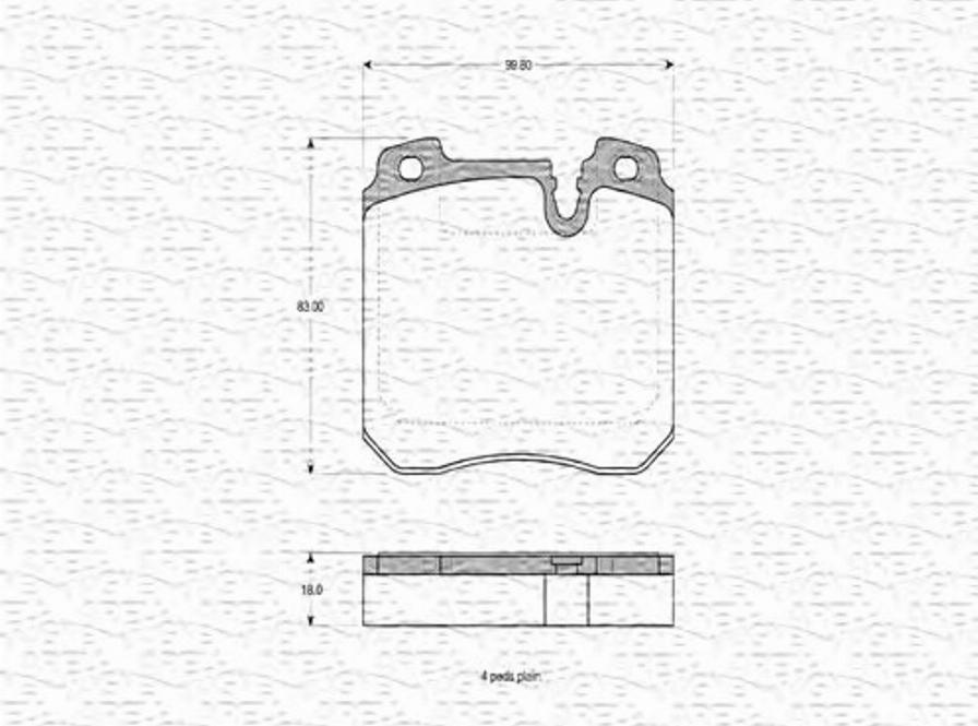 Magneti Marelli 363702160597 - Тормозные колодки, дисковые, комплект avtokuzovplus.com.ua